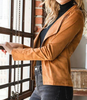 Women's Vintage Brown Suede Leather Jacket