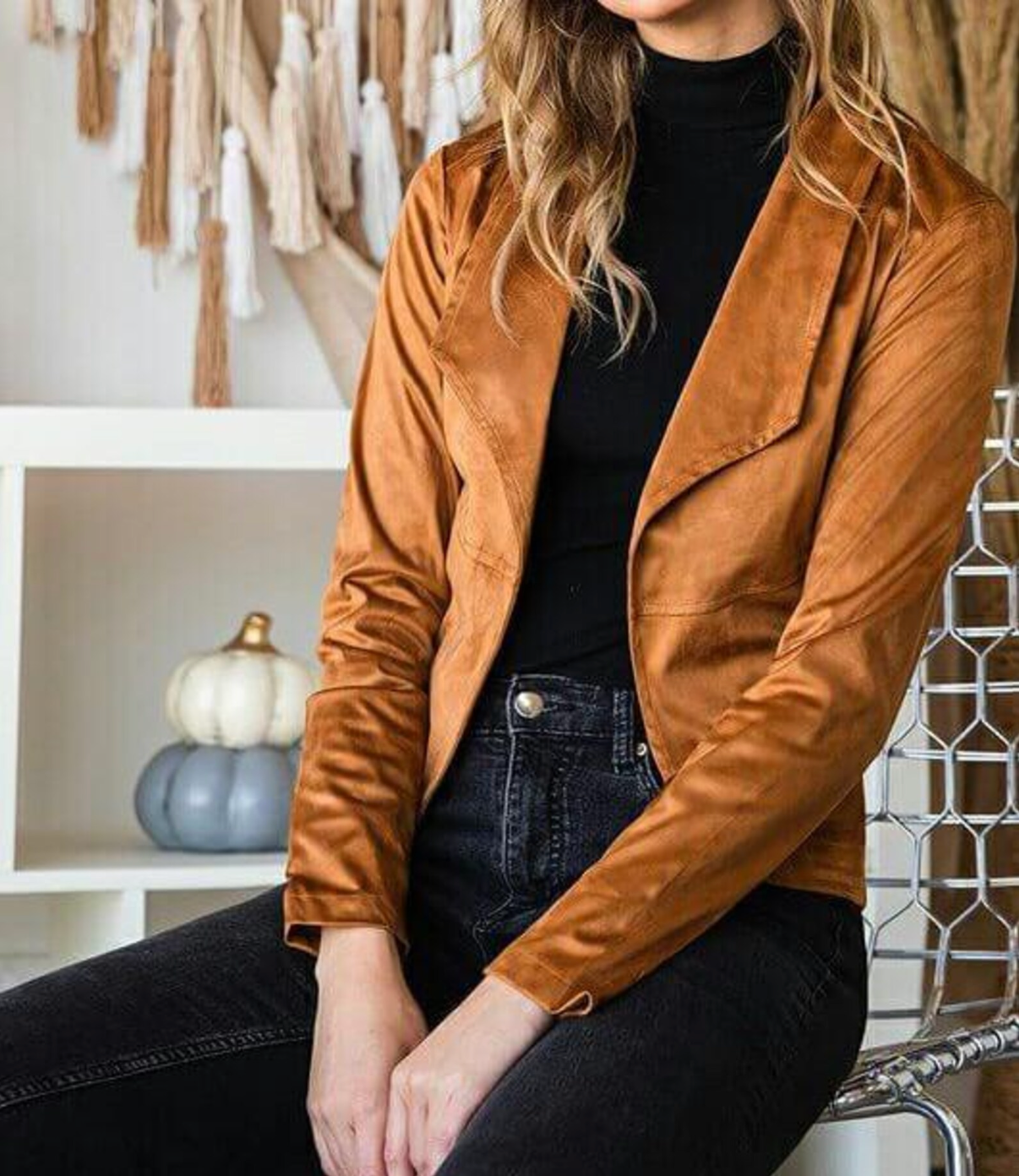 Women's Vintage Brown Suede Leather Jacket