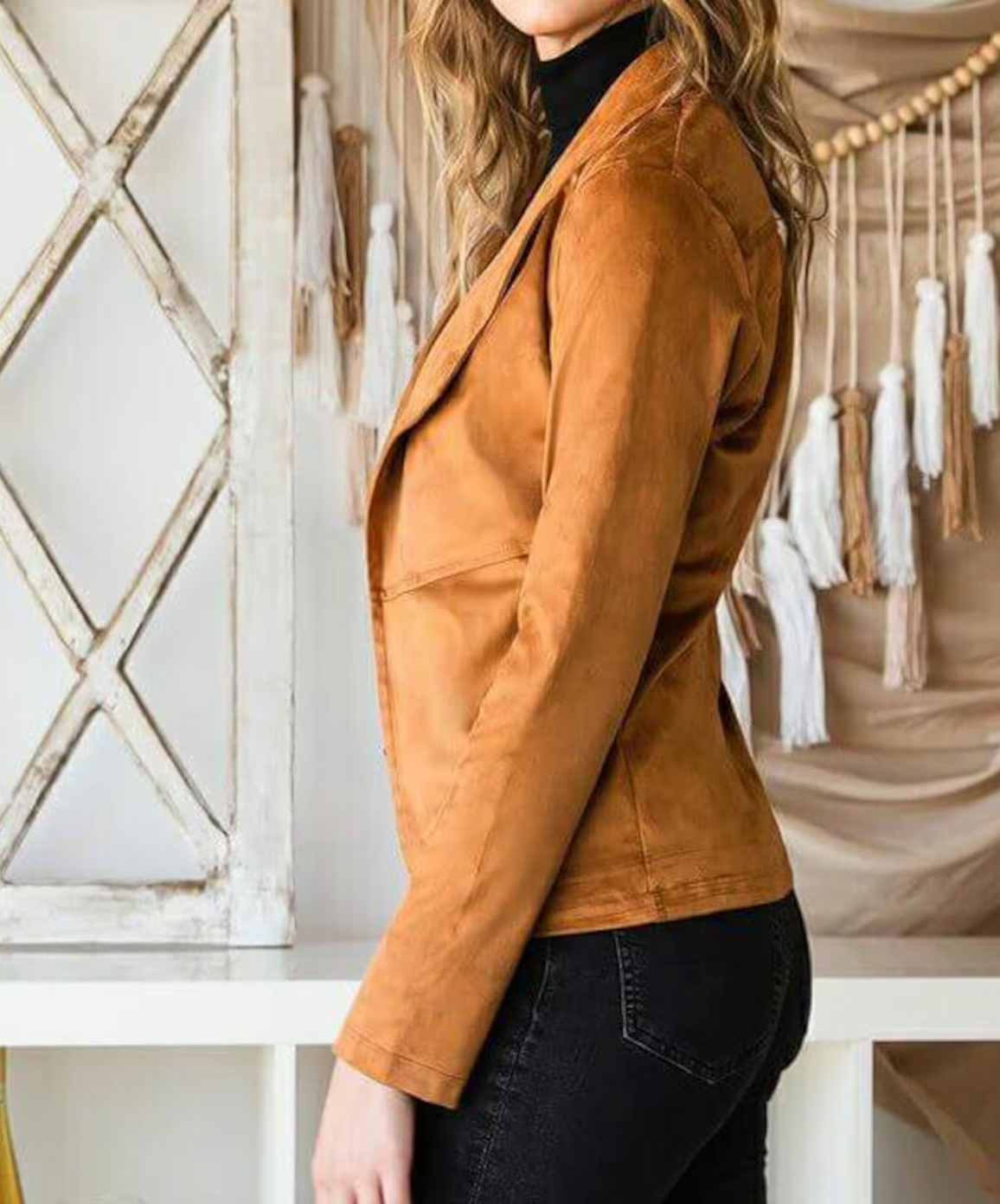 Women's Vintage Brown Suede Leather Jacket