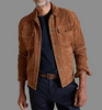 Men Suede Moto Biker Jacket