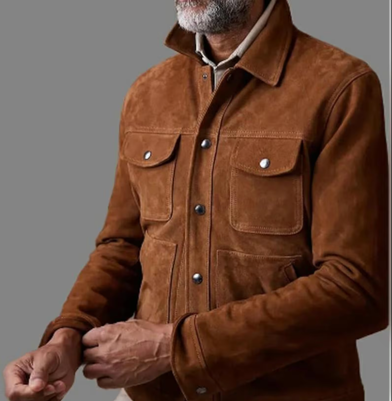 Men Suede Moto Biker Jacket