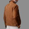 Men Suede Moto Biker Jacket
