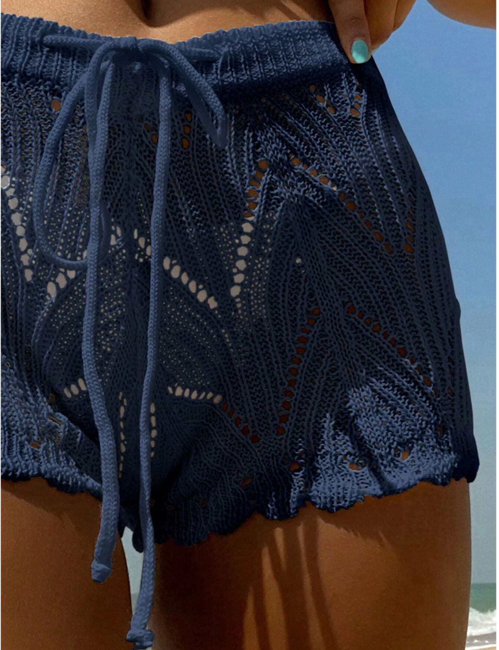 crochet shorts women beach summer