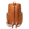 large leather backpack travel and hiking