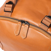 large leather backpack travel and hiking
