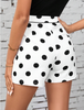 Women's High Waist Polka Dot Summer Shorts
