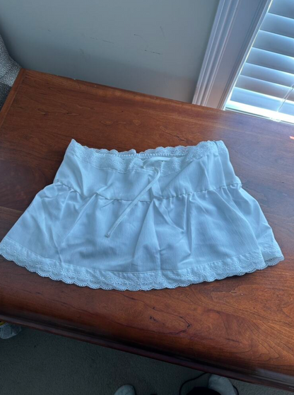 Women's Lace Trim Mini Skirt Summer Beach