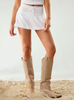 Women's Lace Trim Mini Skirt Summer Beach