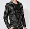 Spiked leather jacket for punk biker wear