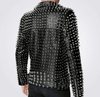 Spiked leather jacket for punk biker wear