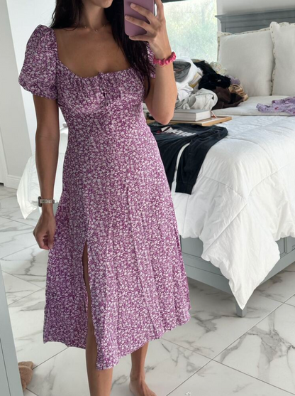 Women split thigh dress for summers beach outfit