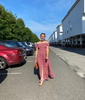 Off Shoulder Dress With Slit Hem