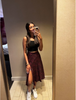 Split Thigh Skirt Vacation Beach Outfits