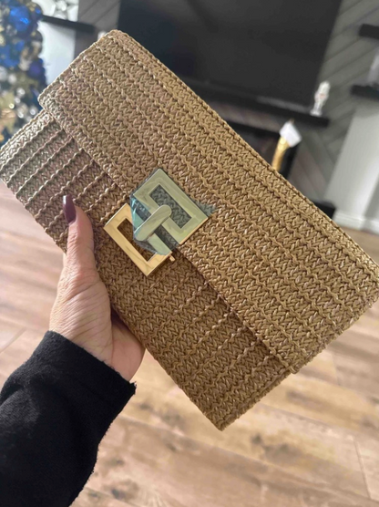 straw clutch for women