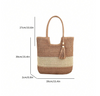 Large Straw Tote Shoulder Bag For Summer Outfit