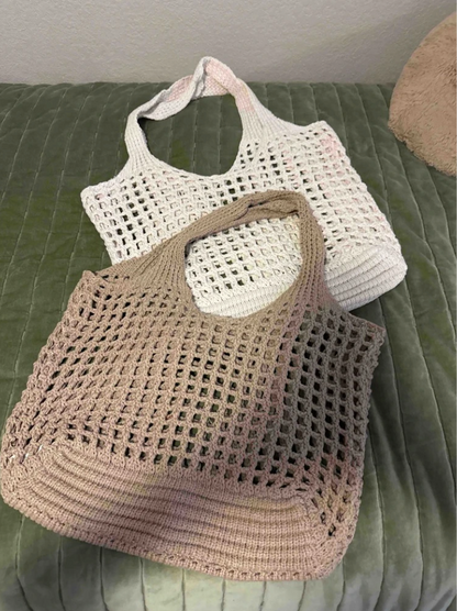 large crochet shopper bag