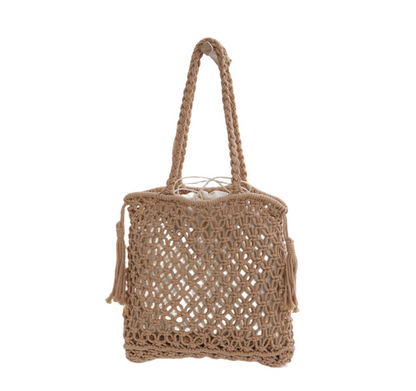 cotton crochet beach summer bag