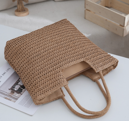 woven large straw bags beach summers holiday