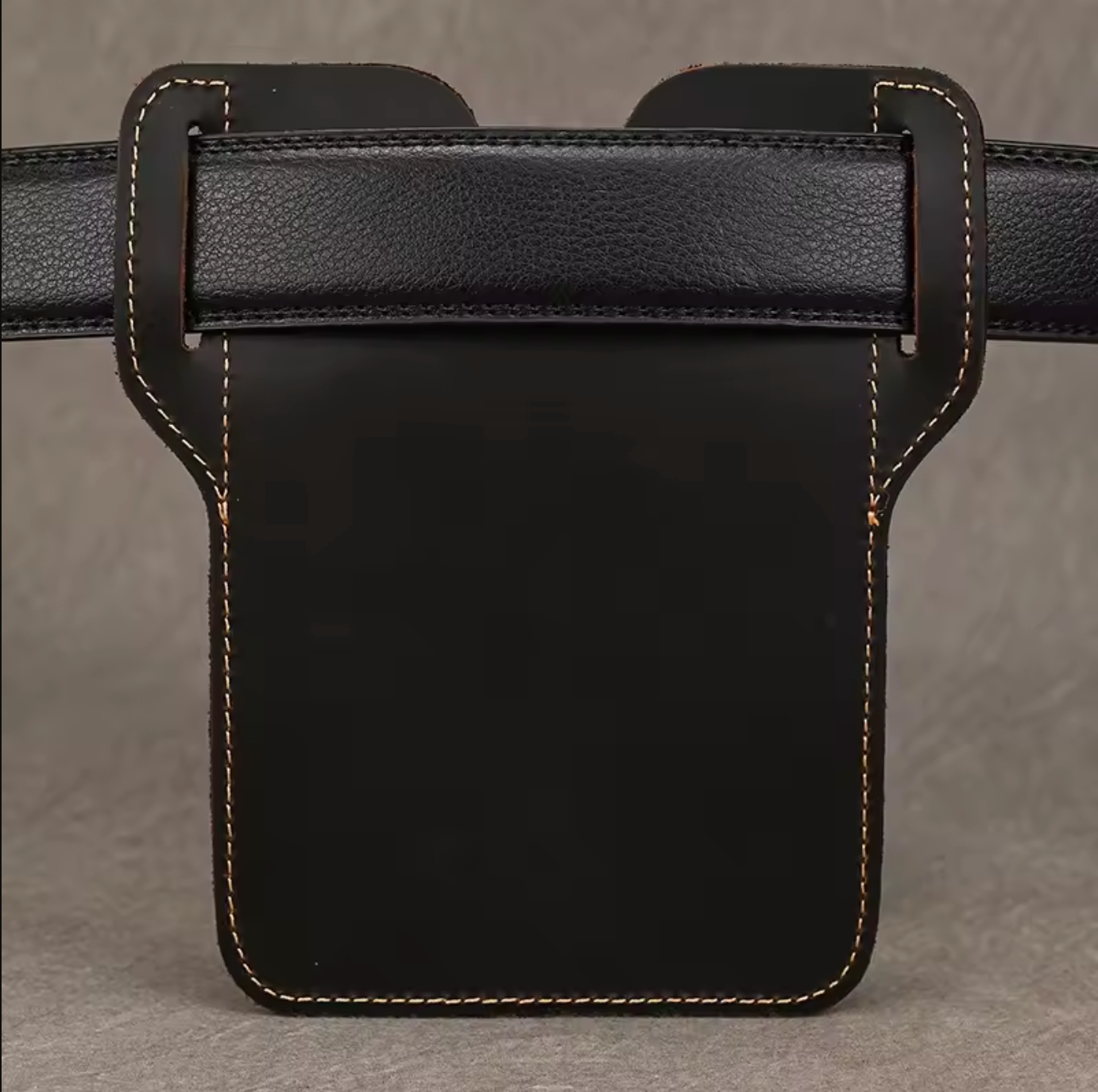 Brown Genuine Leather Belt Pouch