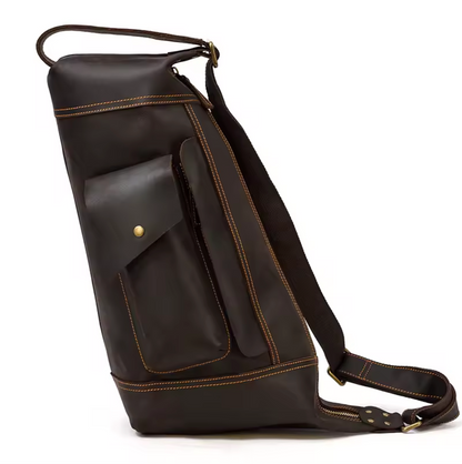 Men's Leather Chest Sling Bag