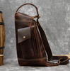 Men's Leather Chest Sling Bag