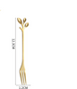 Leaf Handle Dessert Cutlery Set Spoon And Fork