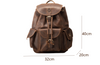 brown real leather backpack men