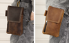 brown leather waist bags for men