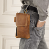 brown leather waist bags for men