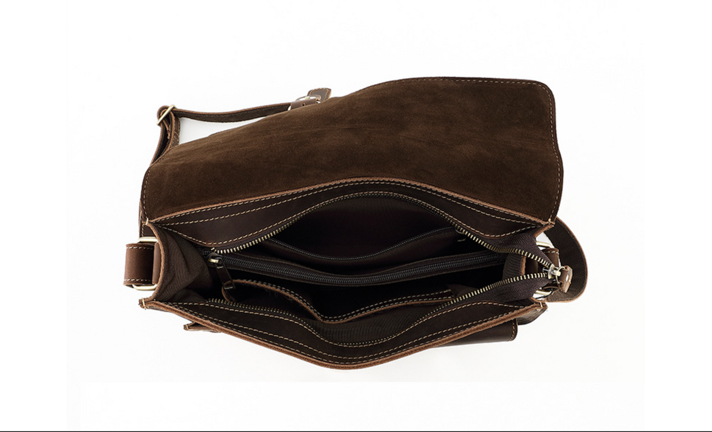 Real Leather Laptop Messenger Bag