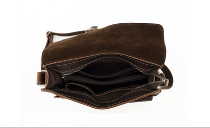 Real Leather Laptop Messenger Bag