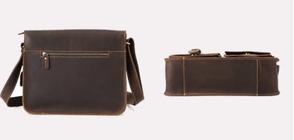 Real Leather Laptop Messenger Bag