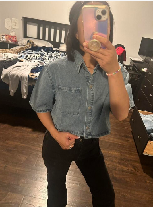 Cropped Jean Jacket for Women