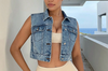 denim jeans cropped top women