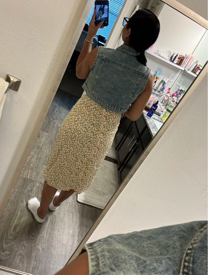 denim jeans cropped top women