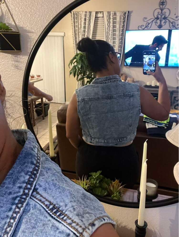 denim jeans cropped top women