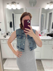 denim jeans cropped top women