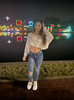 Women's Long Sleeve Casual Blouse Crop Top