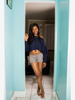 Women's Long Sleeve Casual Blouse Crop Top
