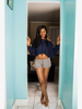 Women's Long Sleeve Casual Blouse Crop Top