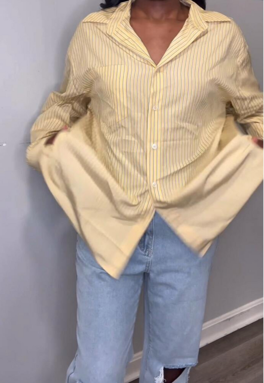 Loose Fit Drop Shoulder Long Sleeve Blouse
