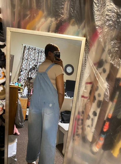 Women's Loose Fit Denim Overall Dress
