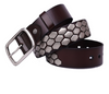 Hex Stud Punk Men Leather Belt