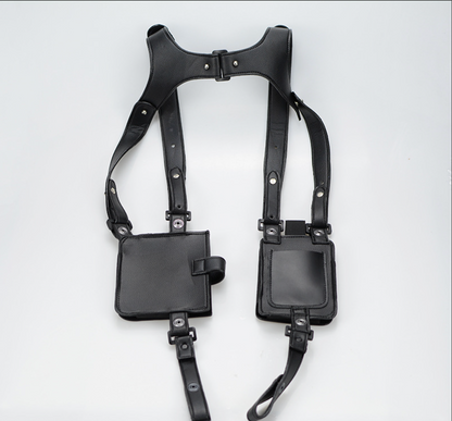 Leather Underarm Holster Wallet Mobile Phone Bag for Shoulder