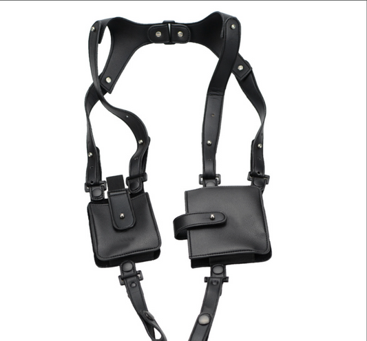 Leather Underarm Holster Wallet Mobile Phone Bag for Shoulder
