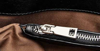 Black Leather Cylindrical Tote Shoulder Bag Crocodile Pattern