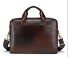Men's Genuine Leather Office Bag Briefcase with Shoulder Strap