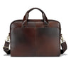 Men's Genuine Leather Office Bag Briefcase with Shoulder Strap