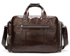 Genuine Leather Office Briefcase Bag with Suitcase Sleeve