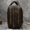 Genuine Leather Office Laptop Bag with Trolley Sleeve